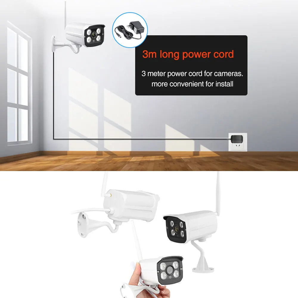HD 1080P беспроводная SD карта слот аудио IP камера 2.0MP wifi безопасности ночное видение