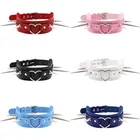 Женский чокер с заклепками Goth Long Спайкер-ожерелье в стиле панк воротник из искусственной кожи для мужчин и женщин крутые большие заклепки чокер с заклепками драгоценности