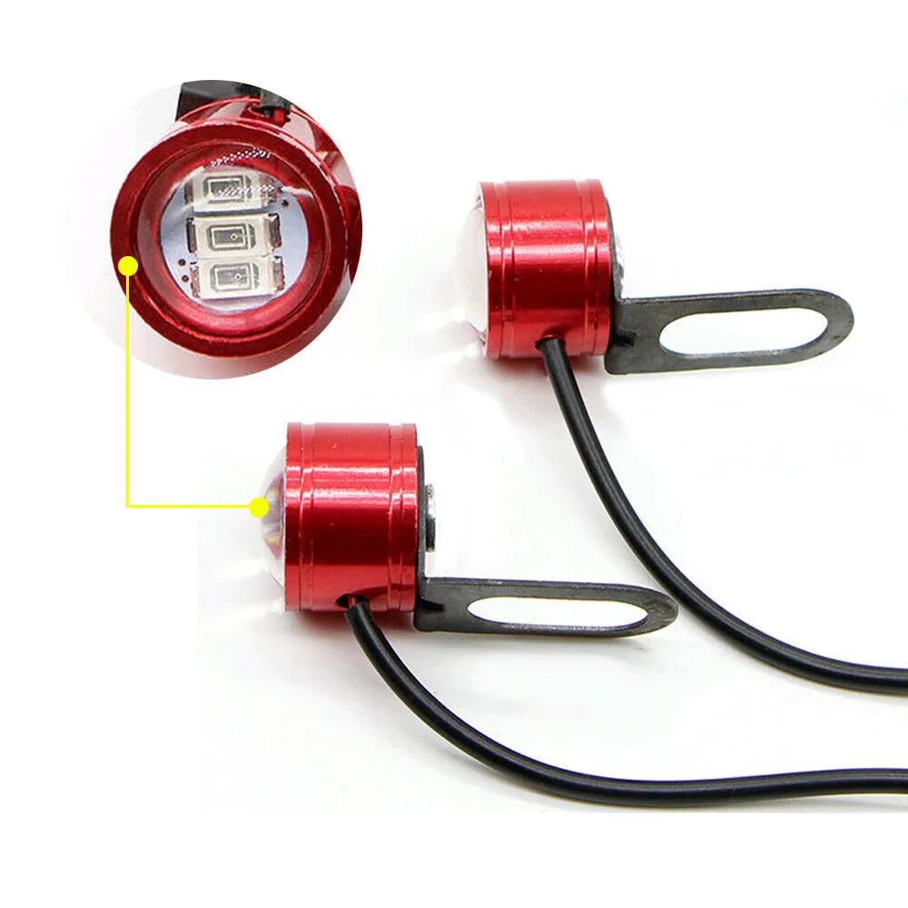 

Red Rearview Mirror Light Replacement 10W 12V 2Pcs Flash Strobe Lights