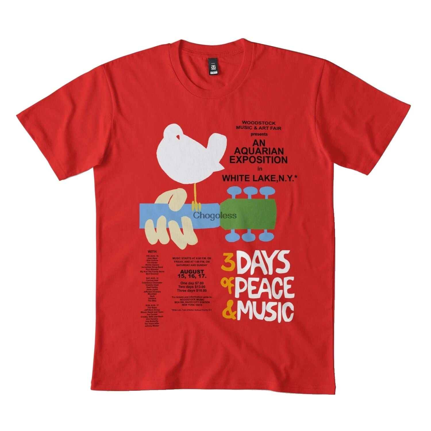 

Woodstock Shirt Sticker Poster Mask T-Shirt For Men T-Shirt For Women Dmn Black