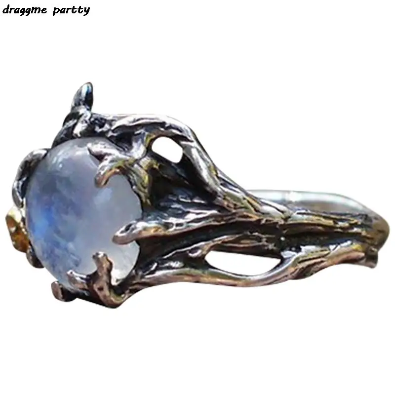 Лучшие продажи Винтаж Ретро Дерево лист природный лунный камень тайское