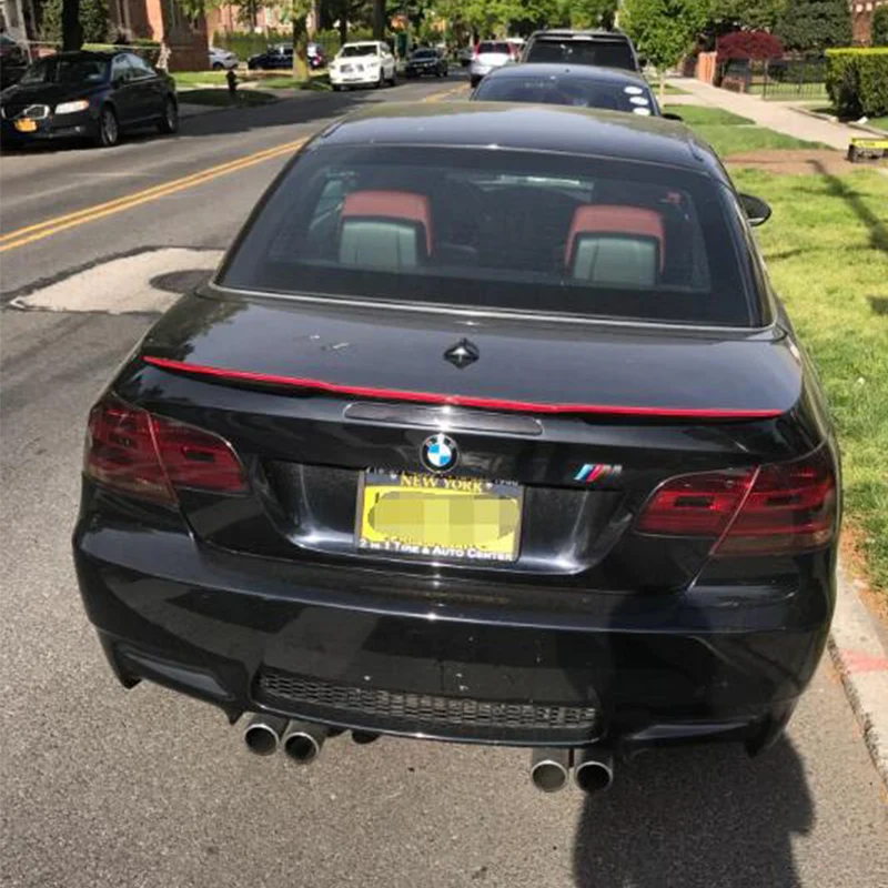 E93 M4 Стиль красный углеродного волокна авто спойлер заднего багажника крыла для