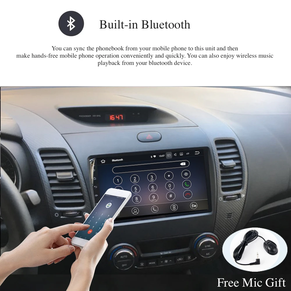 Автомагнитола для KIA Forte/K3 Android 9 0 2 Din GPS 4 Гб + 64 ГБ RDS Wi-Fi USB PX6 DSP IPS HDMI 2013 2014 2015 2016 2017 2018 |
