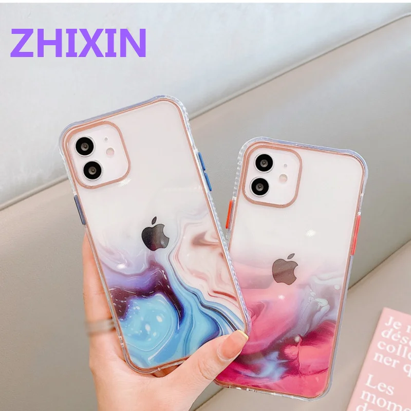 

Luxury Fashion Sunshine Rainbow Phone Case For iPhone 12 11 Pro Max Bumper Transparent Back Cover iphone 7 8 Plus X XR XS Max