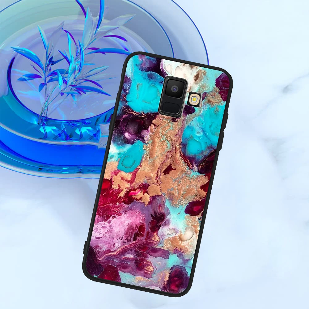 

Hot etui 2020 Geometric Marble phone case for Samsung Galaxy A3 A5 A6 A7 A8 A10 A20E A30 A40 A50 A70 A90 J3 J4 J5 J6 J7 J8 Plus