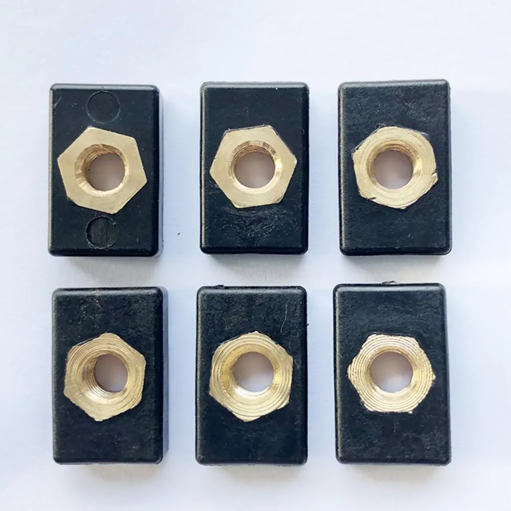 6 шт. медные гайки M6 нейлоновая фурнитура для Каяка лодки подвижная рейка|Гребные