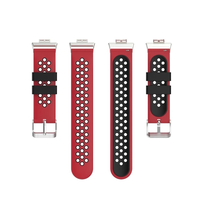 

Silicone Replacement Dual Color Watch Band Wrist Strap For -Huawei Watch Fit