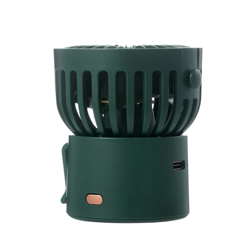 

R9UD USB Rechargeable Neck Fan Lithium Battery Operated Mini Desk Fan, 3 Speeds Adjustable USB Personal Fan for Home Office