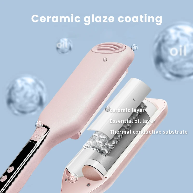 Щипцы для завивки волос MsWing керамическая плойка с двумя трубками 28 мм 2 бочонка