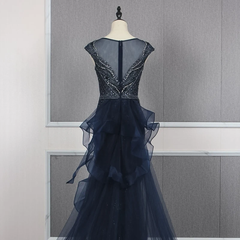 Женское вечернее платье JANCEMBER длинное с о вырезом и рукавом крылышком на молнии