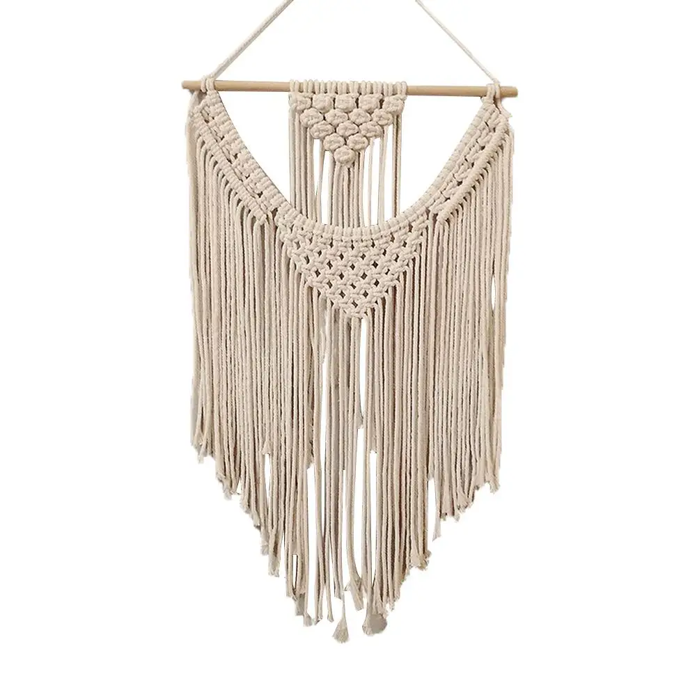 

Новый скандинавский богемный хлопковый шнур ручной работы с кисточками гобелен украшение на стену макраме для гостиной спальни настенный ...