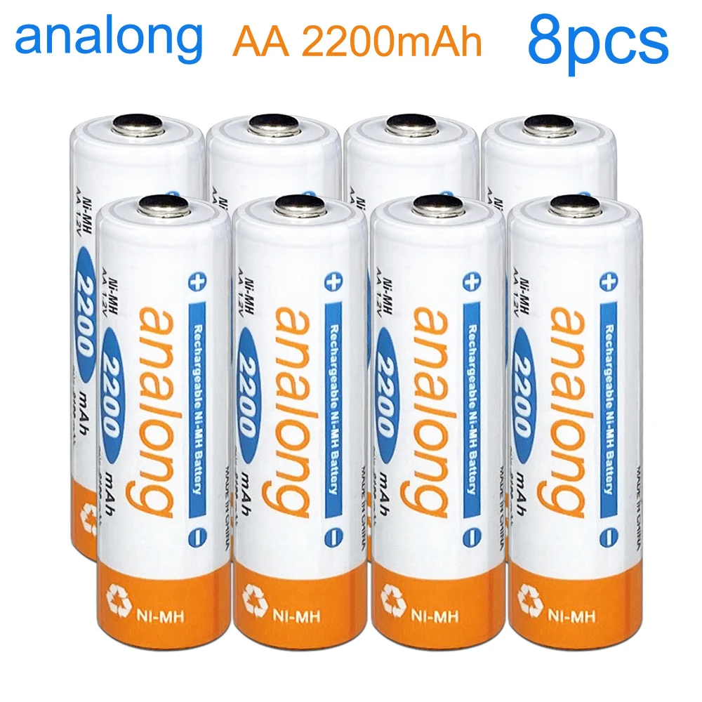8PCS AA Battery 2-16 шт AA Аккумуляторная батарея 1,2 v Ni-MH 2A батареи перезаряжаемые для часов игрушки камеры - Цвет: 8PCS AA Battery
