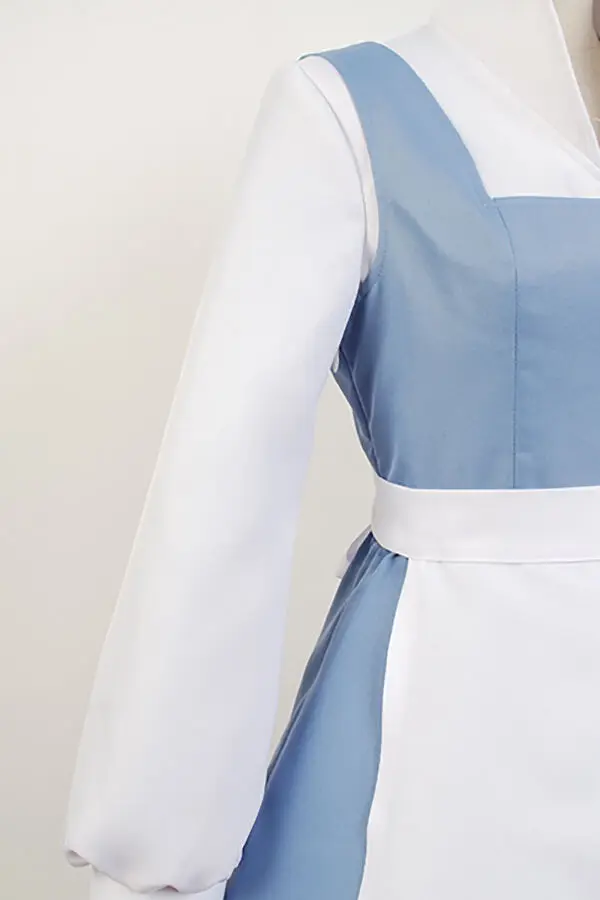 Костюм для косплея Красавица и чудовище голубое платье горничной Беллы Униформа