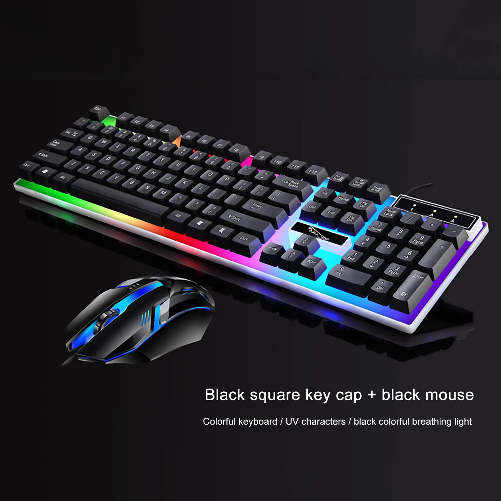 

G21B Keyboard And Mouse Set 104 Keys RGB Backlit Ergonomic Gamer Combo for Office Home Gaming Notebook Laptop Desktop PC Gift