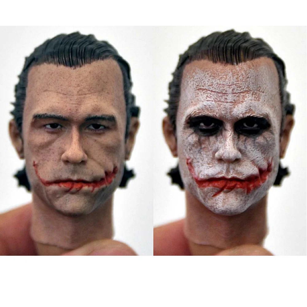 

1/6 Creg Clown 1.0 Heath Ledger Back Clown Robber Version Camouflage Version Female Head Sculpt Fit 12'' Male Action Figure