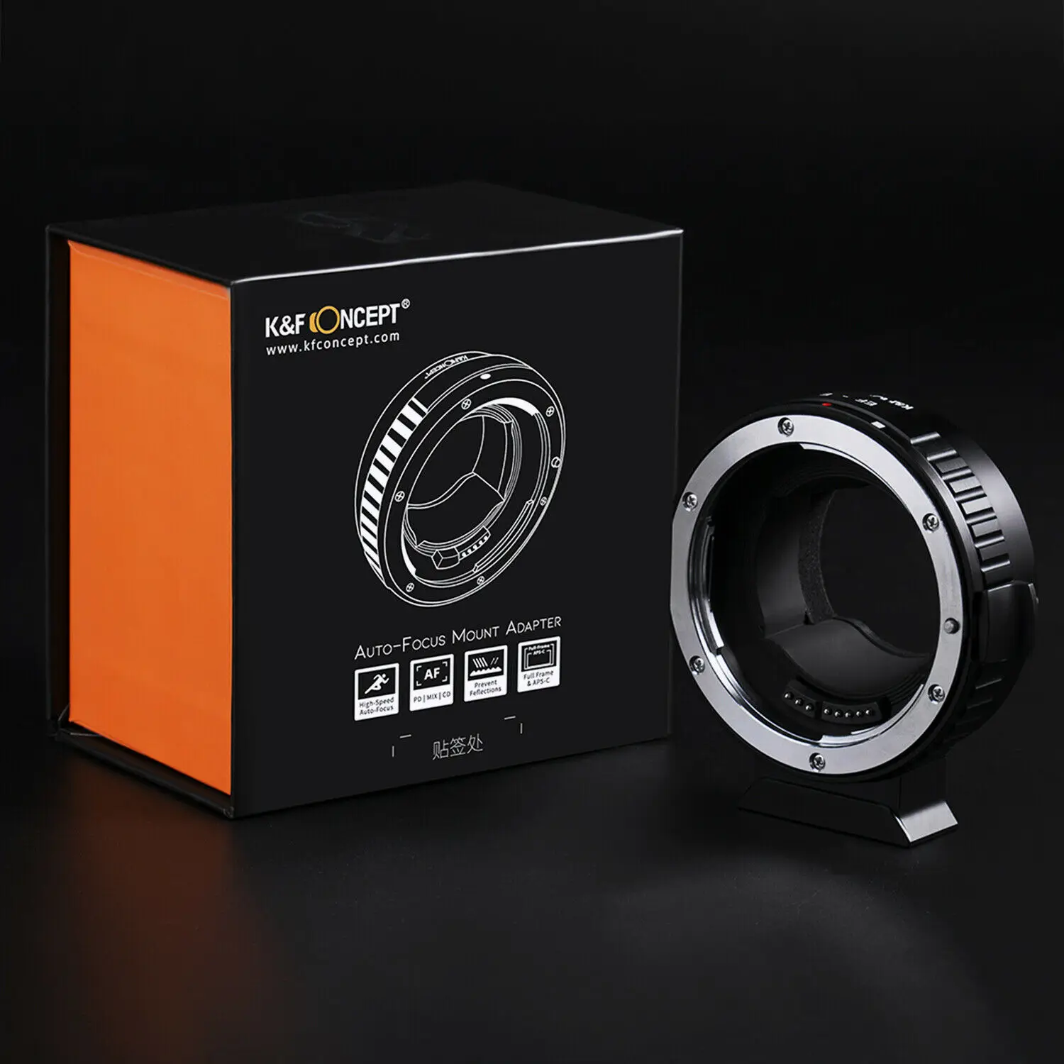 K & F Concept адаптер автофокуса Canon EF фотообъектив для Sony E фотоадаптер a72 A6000