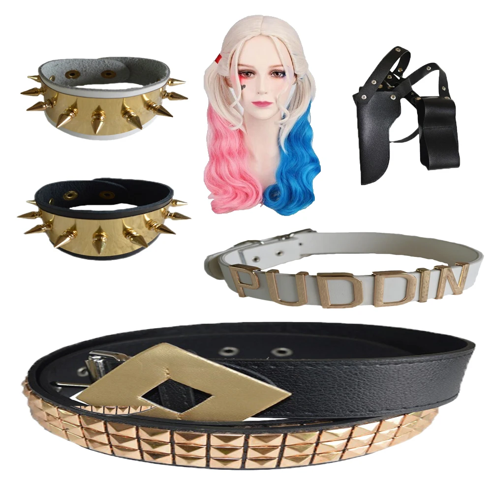 Костюмы для косплея девочек на Хэллоуин искусственная Джокер куртка парик брюки