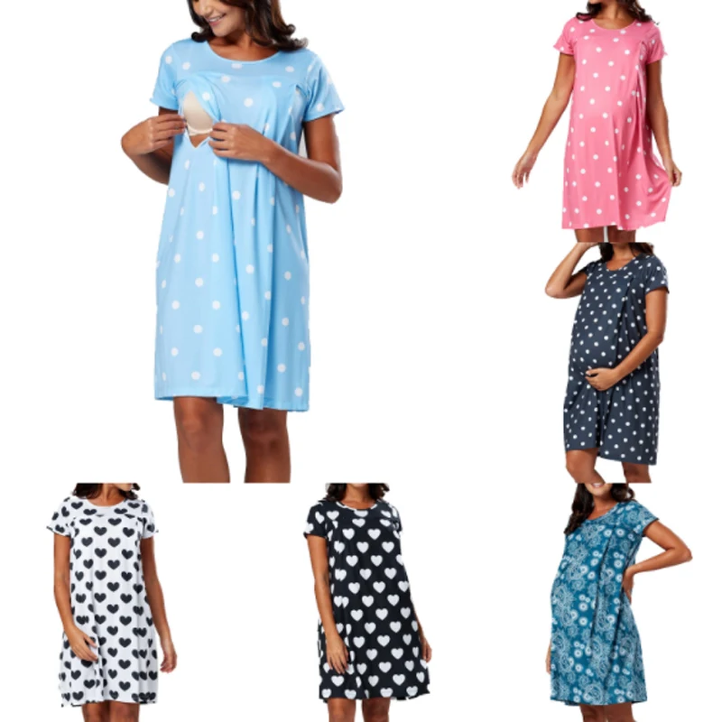 

Emotion Moms Fashion Maternity Clothes maternity dress Breastfeeding dresses for Pregnant Women clothing Pregnancy dress