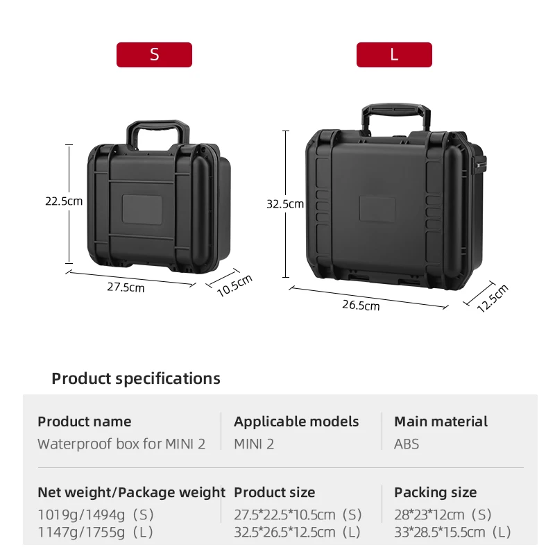 

DJI Mini 2 Portable Carrying Case ABS Explosion-proof Box for DJI Mavic Air 2 Fly More Drone Accessories Large Capacity Case Hot