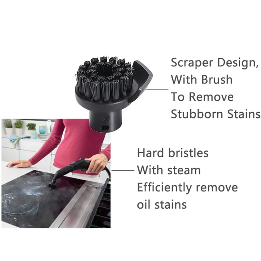 

Scraper Round Brush For Karcher Steam Cleaner Point Jet Nozzle Complete SC Serie Small Copper Brush Scraper Black Brush
