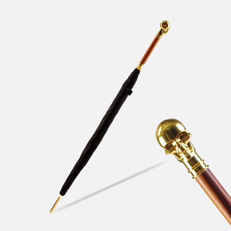 Креативный Зонт с черепами для дождливой погоды женский зонтик длинной ручкой