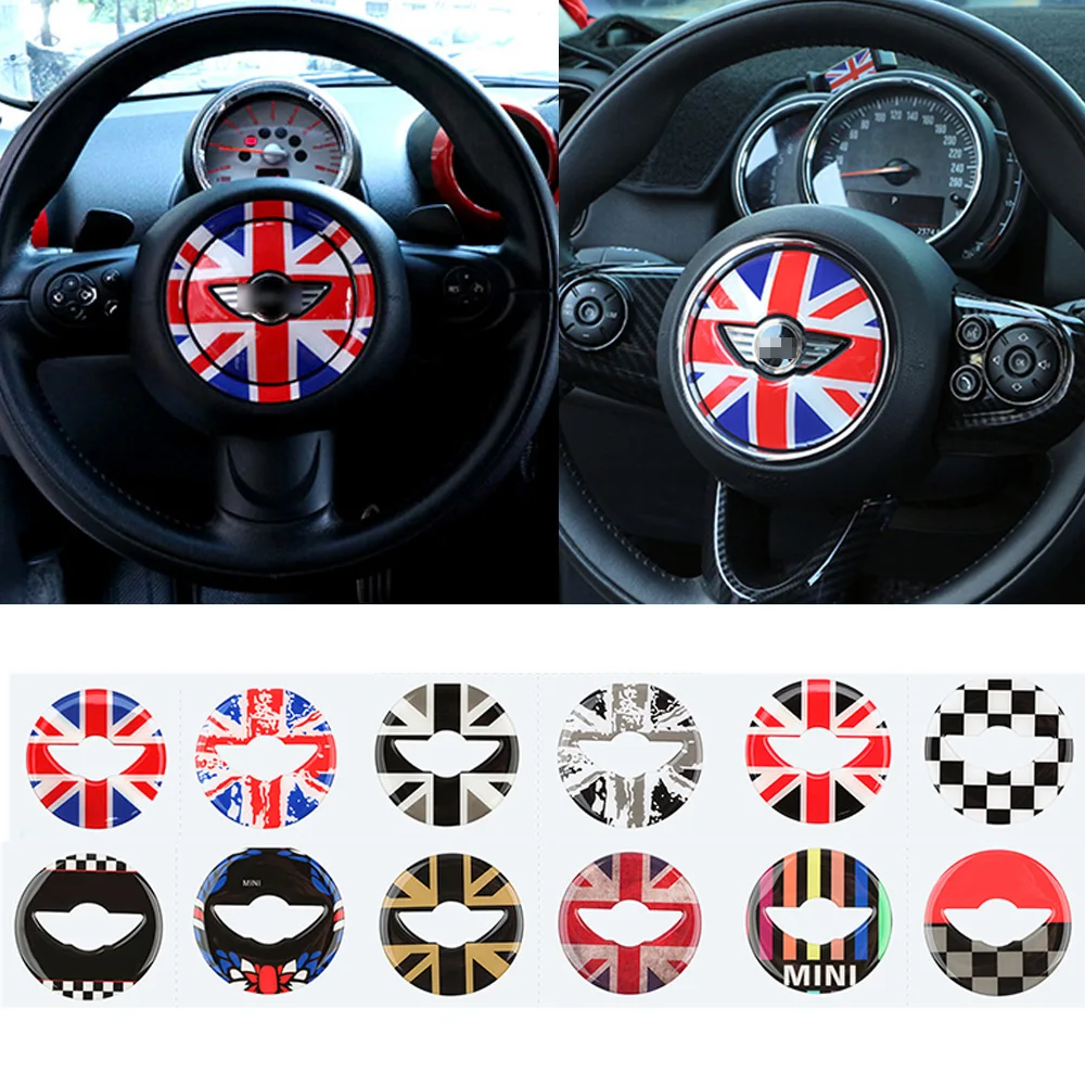 

Car Steering Wheel Center 3D Dedicated Car Sticker For Mini Cooper R55 R56 R60 R61 F55 F56 F60 Clubman Countryman Accessories