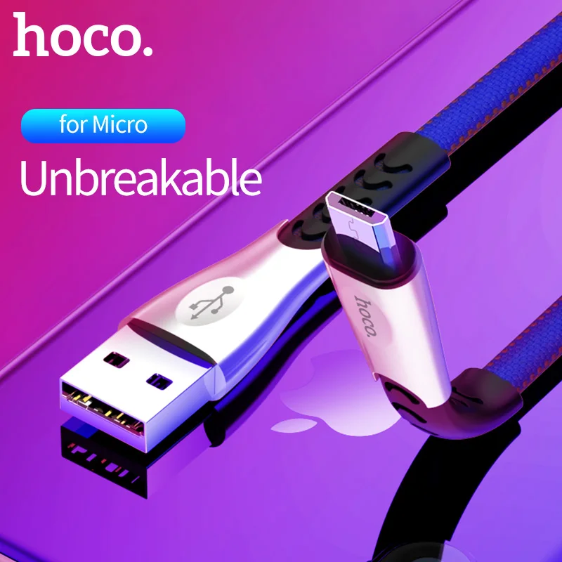 Кабель Micro USB Hoco 2.4A из алюминиевого сплава кабель 1 2 м для Xiaomi Redmi Note быстрая