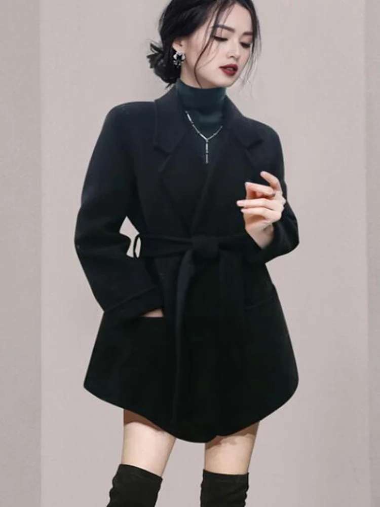 Новинка плотные зимние пальто и куртки из смешанной шерсти в стиле OL нежно