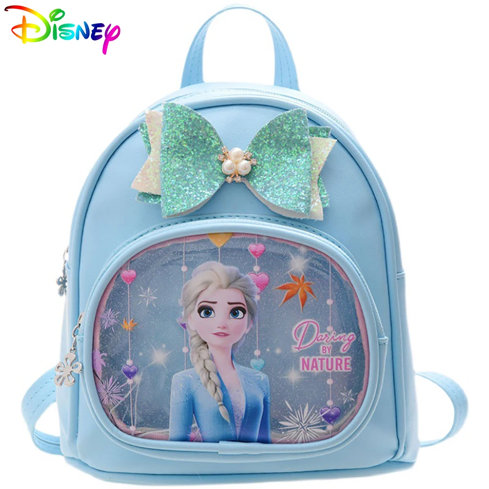 

Брендовый рюкзак Disney для девочек, мультяшная сумка, модная сумка принцессы «Холодное сердце», сумка для детского сада, милая сумка через пле...