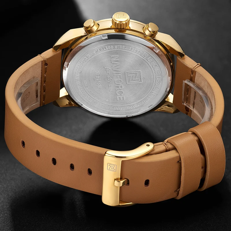 

NAVIFORCE Sport Watch Men Luxury Wristwatch Watch Male Leather Waterproof Black Clock Relogio Masculino