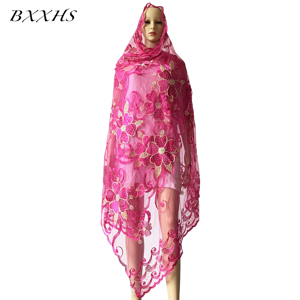 Оптовая цена! Африканский мусульманский женский шарф мягкий большой размер