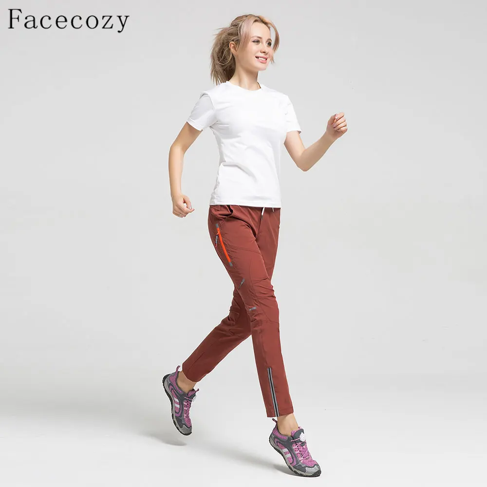 Женские быстросохнущие брюки Facecozy эластичные нейлоновые дышащие непромокаемые