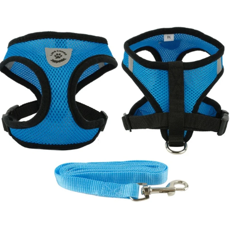 Сетчатая шлейка и поводок для кошек дышащая Светоотражающая котят маленьких