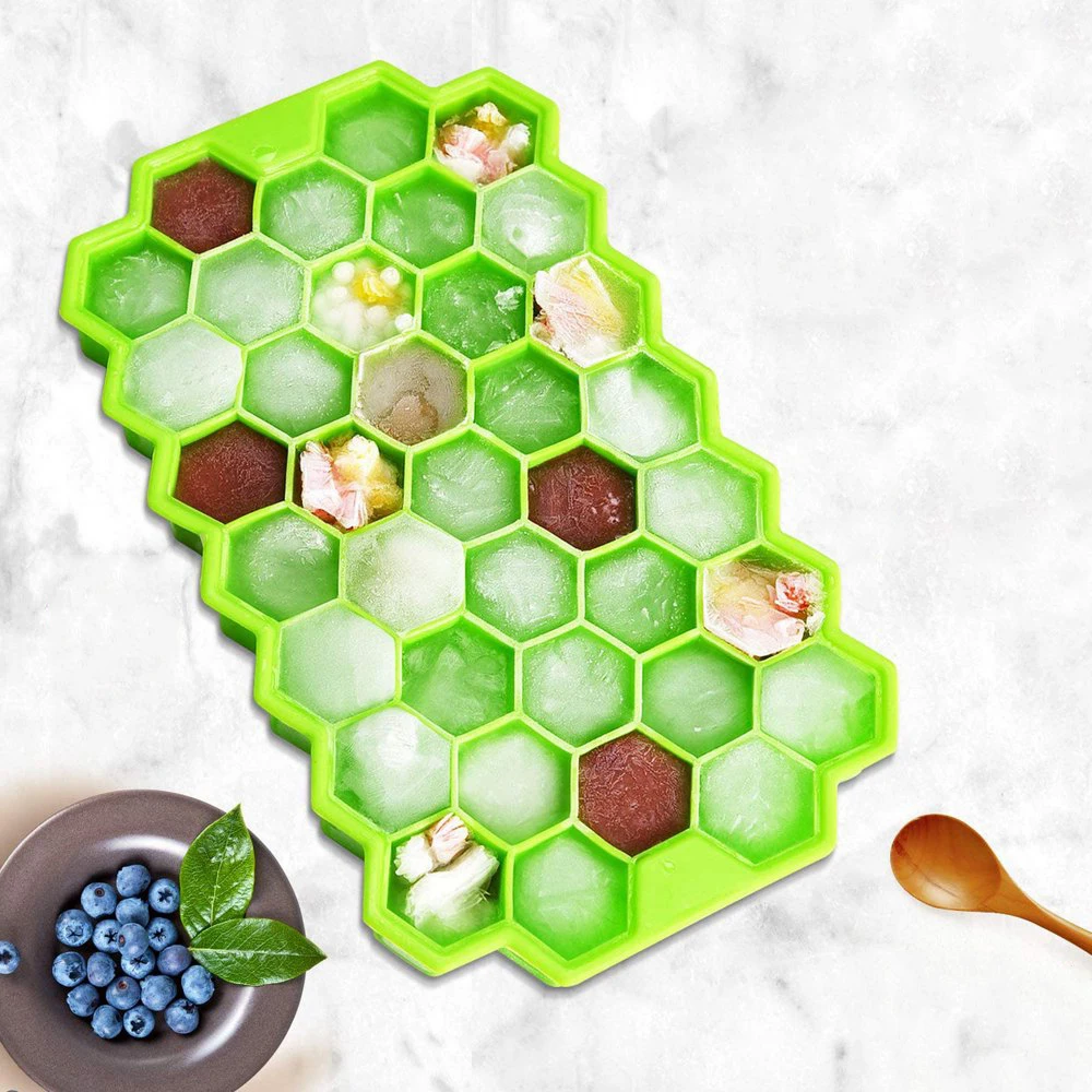 

Silicone Ice Molds Honeycomb Ice Cube Trays Removable Lids Silica Gel Ice Cube Mold Food Grade Flexible Silicone for Whiskey
