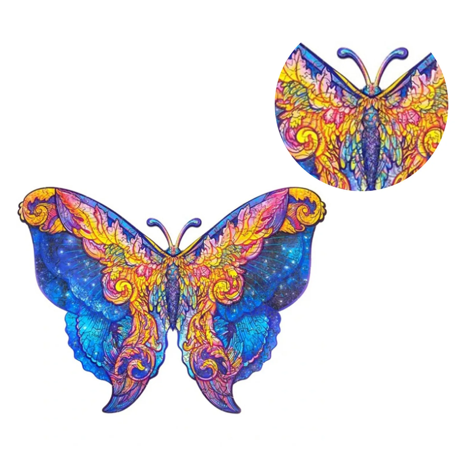 

156pcs Wooden Puzzles - Unique Butterfly Shape Puzzle Pieces Best Gift For Adult Children Puzzle, For The Family Game Collection