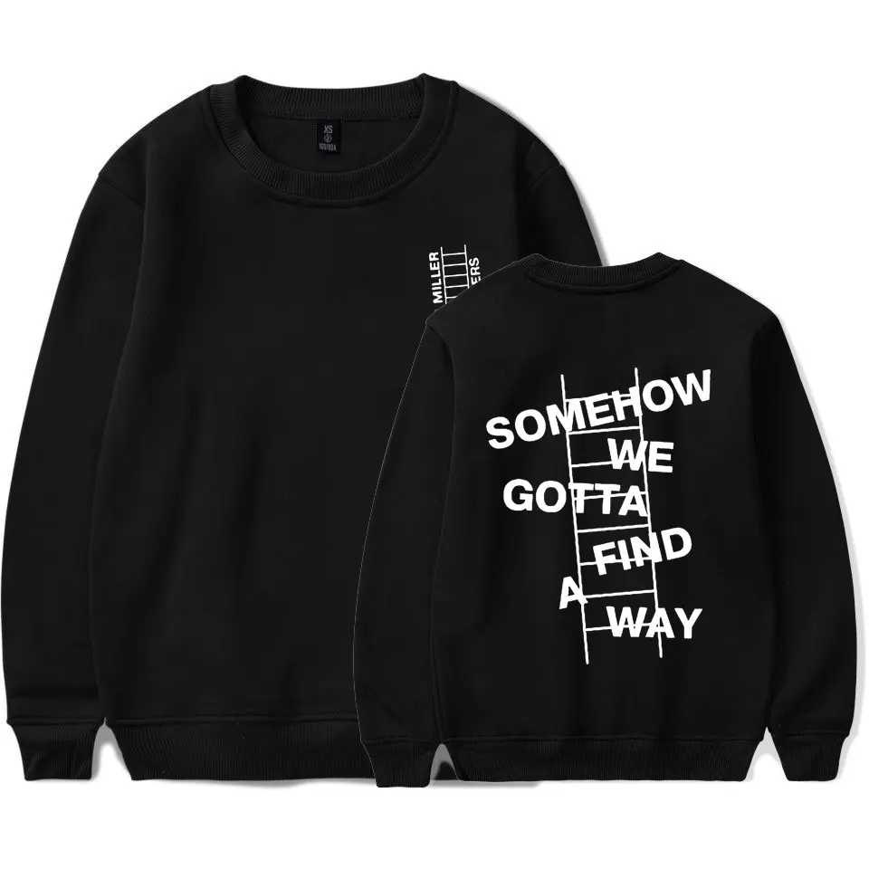 

Mac Miller Ladders Swimming Pullover Somehow We Gotta Find D Way Pullovers Funny Letter Print Sweatshirt Men Loose Streetwear
