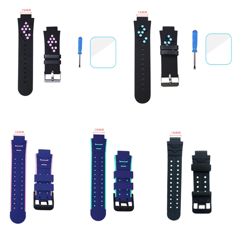 Ремешок силиконовый для мужских наручных часов повседневный спортивный сменный