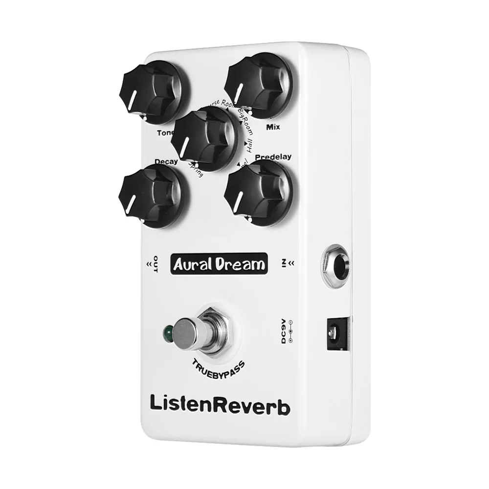 Aural Dream Listen Reverb Guitar Effect Pedals with 8 Rever Effects True Bypass Accessaries | Спорт и развлечения
