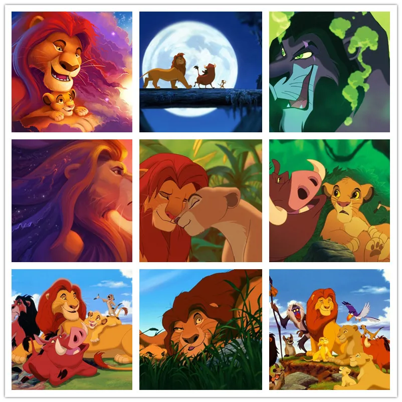 

Алмазная живопись «Король Лев» Disney, Постер 5D «сделай сам», настенная мозаика для детской комнаты, Набор для вышивки крестиком, алмазная выши...