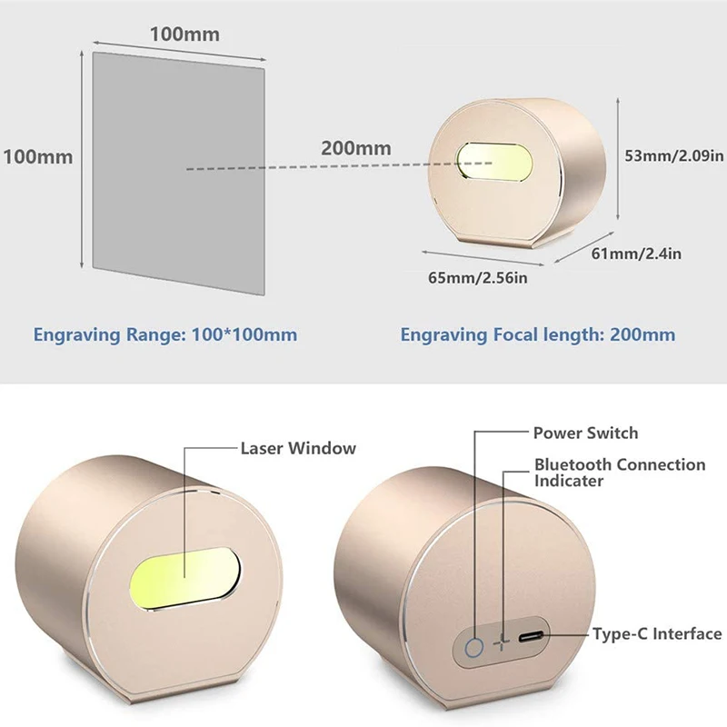 Лазерный гравер 3D принтер портативный мини лазерный гравировальный станок