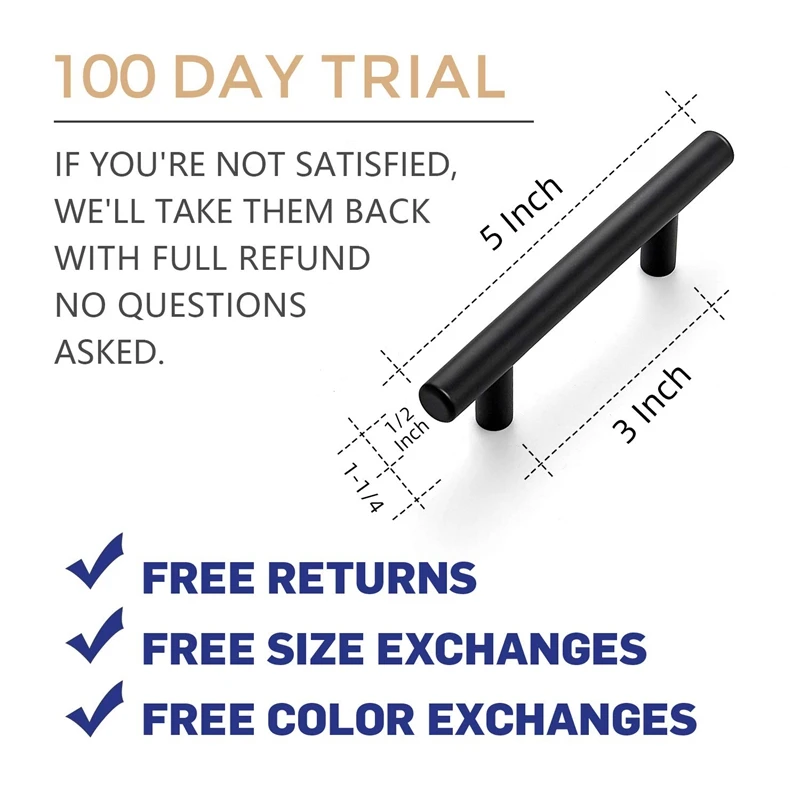 Новый плоский черный современный шкаф фурнитура ручка для ящика кухонный t бар