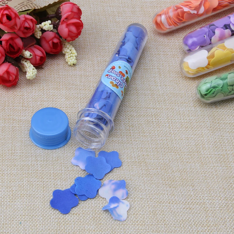 

Portable Cute Scented Soap Bath Washing Flakes Tube Soap Petals For Travel Soaps