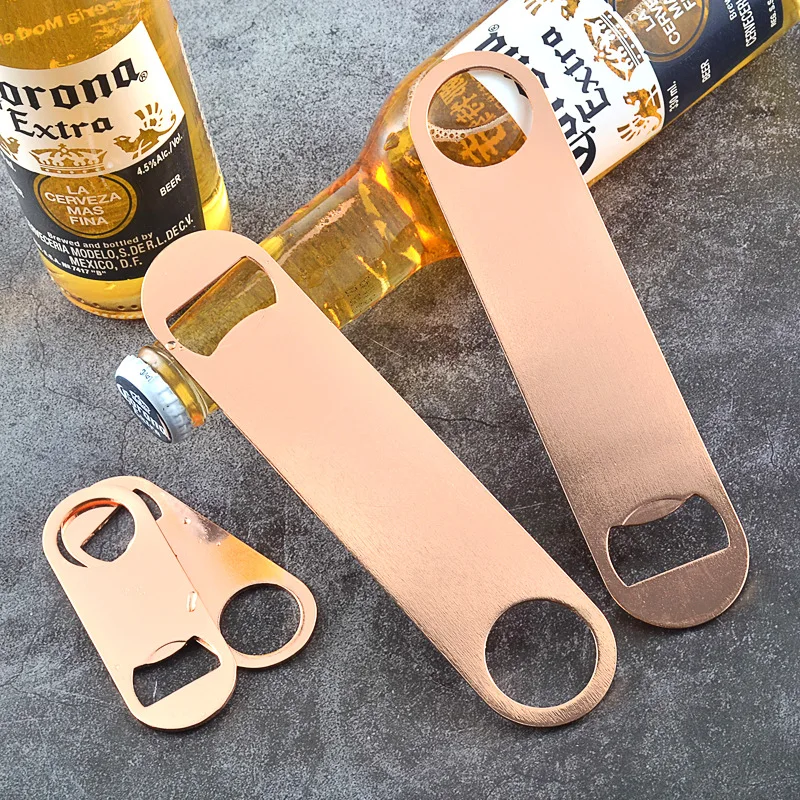 

Stainless Steel Beer Bottle Opener Portable Bar Kitchen Restaurant Accessaries Durable Flat Speed Kitchen Outdoor Tool