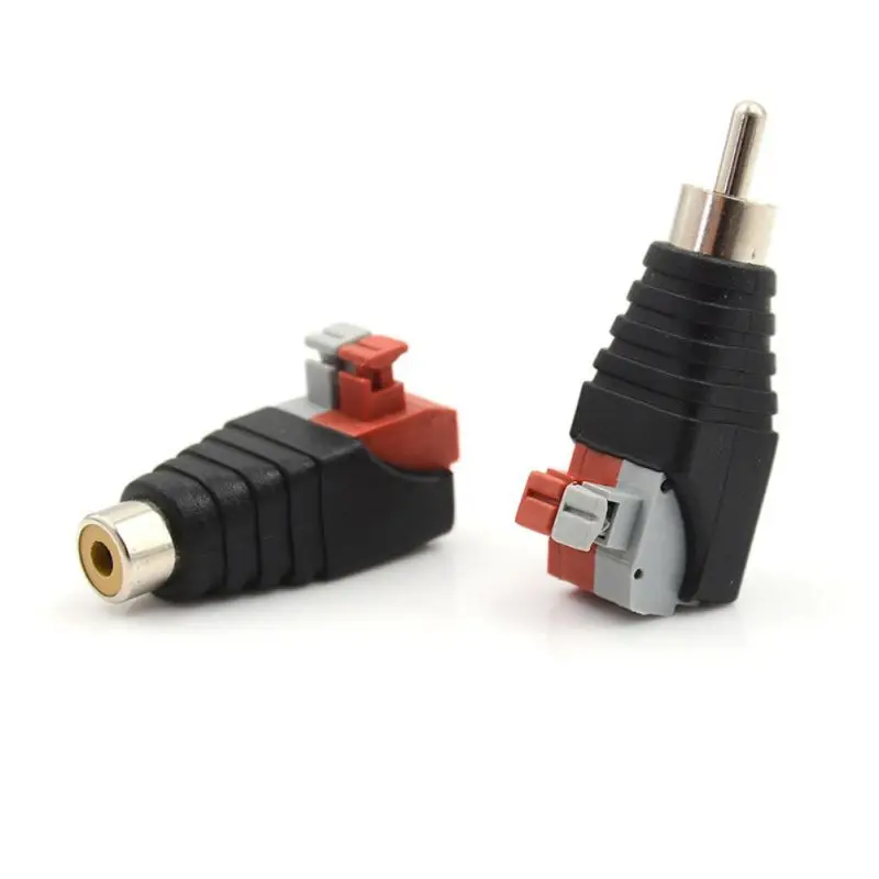 2 шт./компл. аудио адаптер Штекерный разъем RCA портативный пластиковый