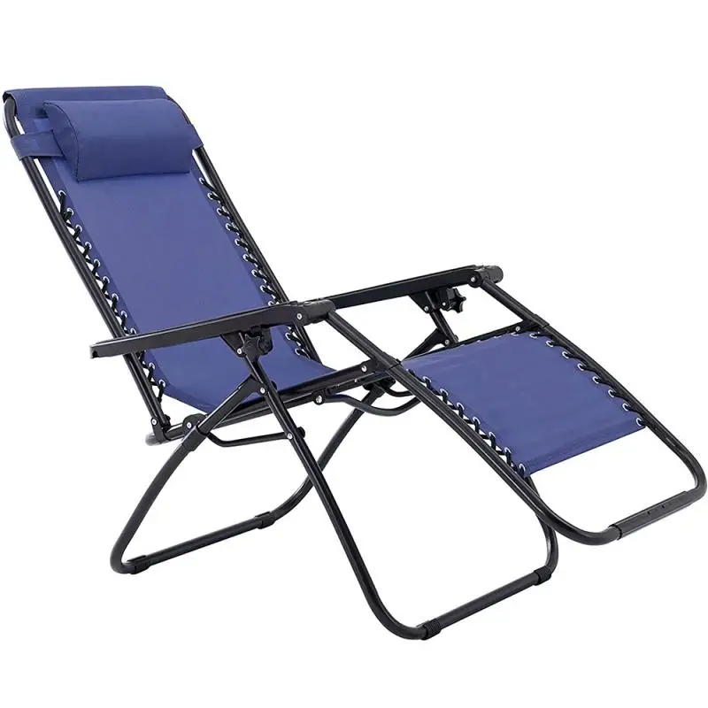 구매 2PCS Reclining 접이식 캠핑 의자 발판 휴대용 낮잠 의자 야외 캠핑 낚시 Foldable 비치 라운지 의자