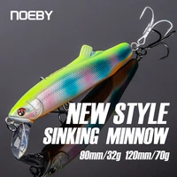 noeby sinking minnow fishing lures 90mm 32g 120mm 70g long casting wobblers artificial baits for sea bass saltwater fishing lure