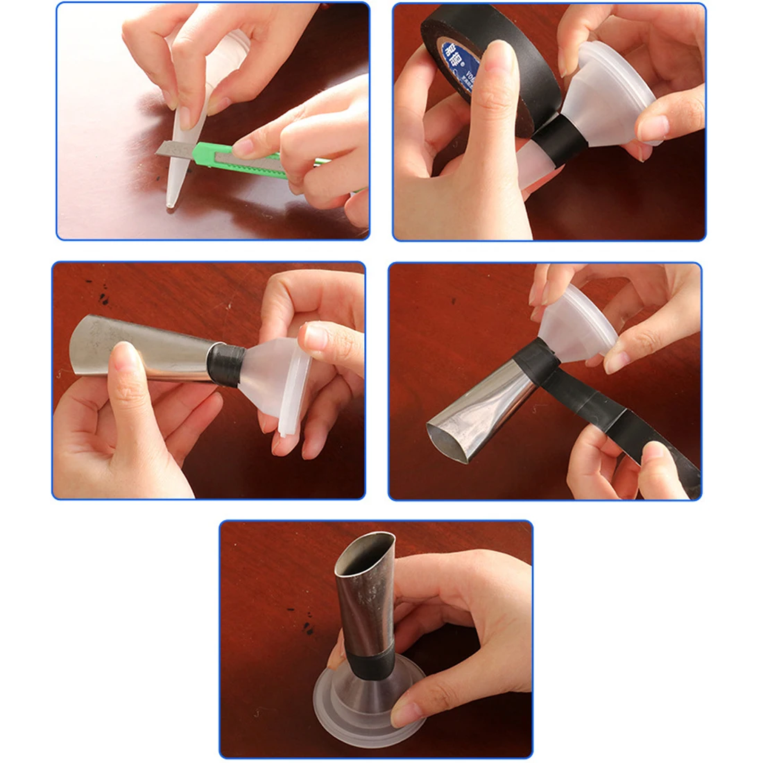 

14/17PCS Sealant Glue Gun Stainless Steel Caulk Nozzle Caulking Kit for Kitchen Bathroom Glue Silicone Sealant Finishing Tool