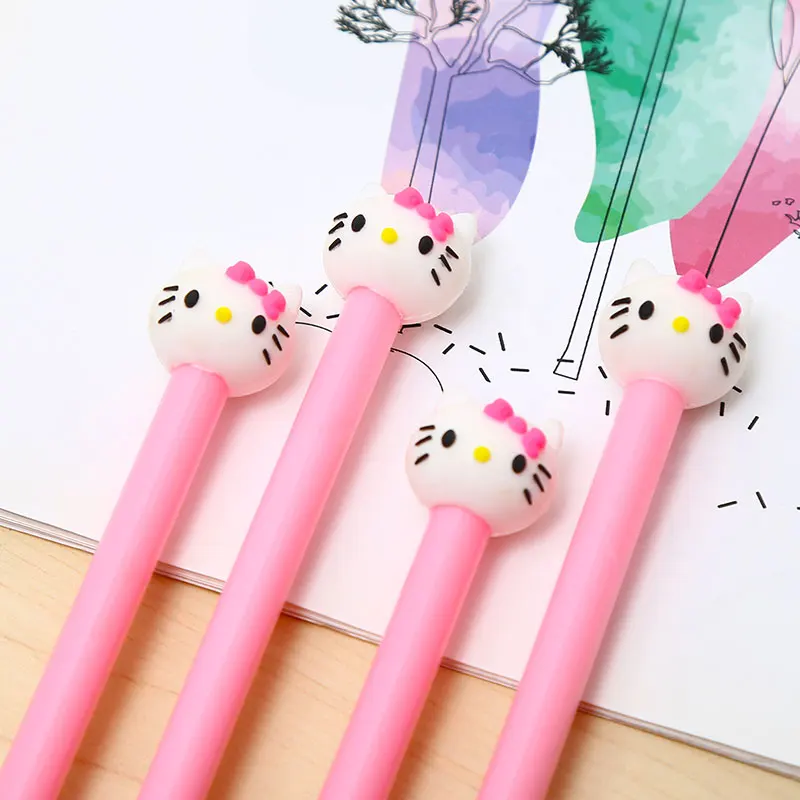 Kawaii розовый Кот мультипликационная гелевая ручка аниме школьные офисные