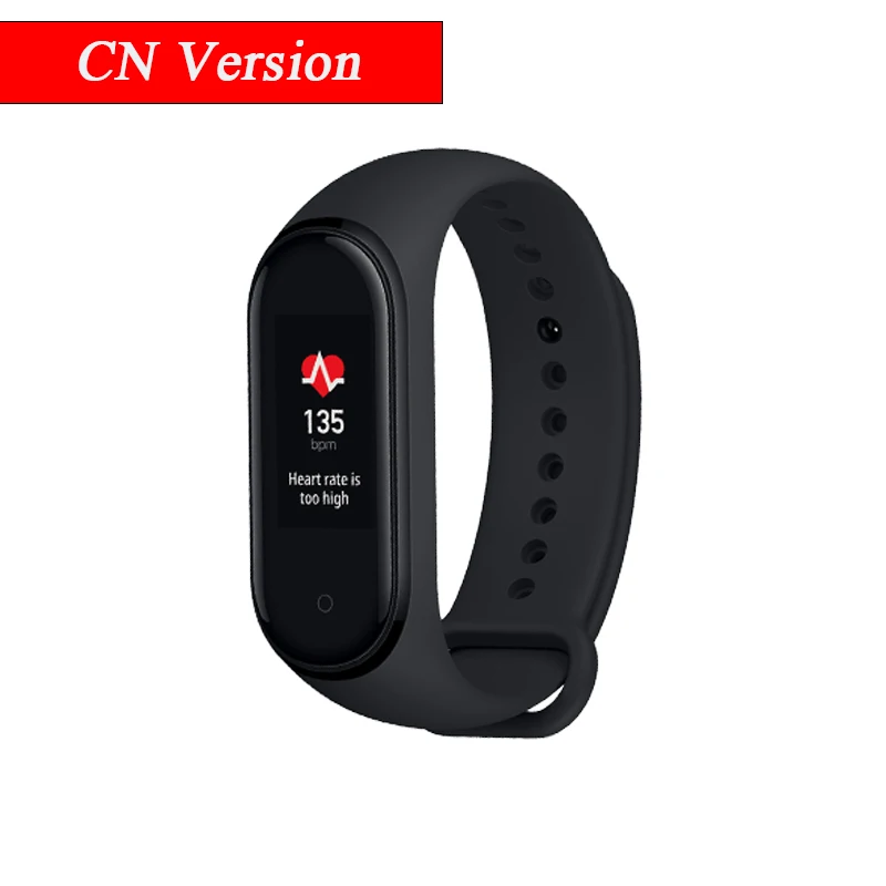 CN Mi Band 4 Глобальная версия Xiaomi mi Band 4 Smart mi band 4 водонепроницаемый пульсометр фитнес 135 мАч Bluetooth 5,0 50 м 0,9" AMOLED экран - Цвет: CN Mi Band 4
