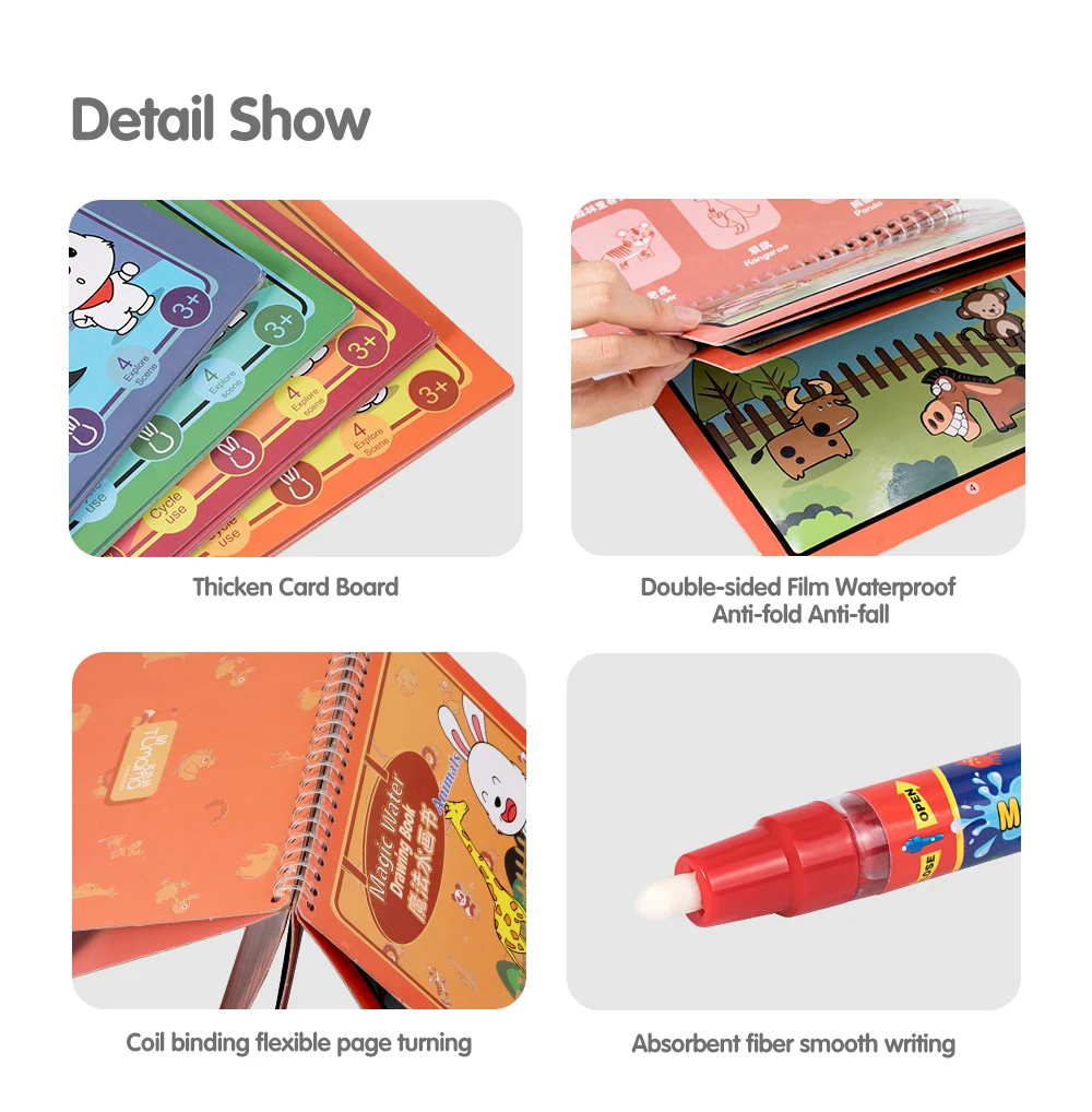 Доска для рисования детей Волшебная водная книга животное морская жизнь номер